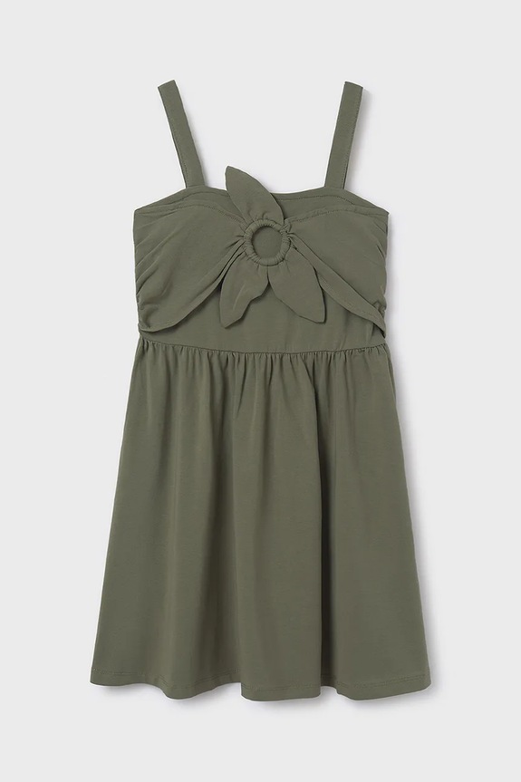 Παιδικό φόρεμα Mayoral με ελαστάν πράσινο 6984.8G.Junior.PPYA
