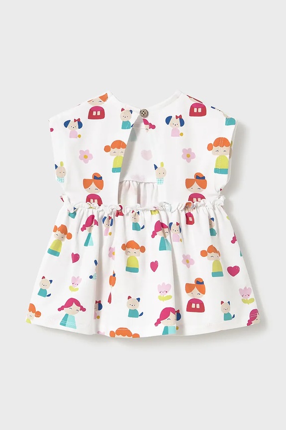 Φόρεμα μωρού Mayoral Newborn 1870.2Q.Newborn.PPYH λευκό SS25