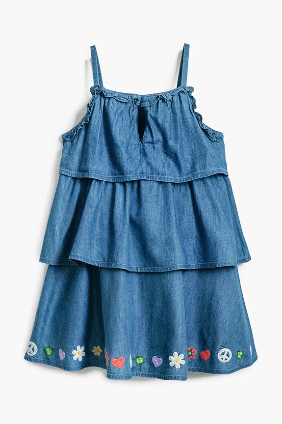Deklice Otroška jeans obleka Desigual 25SGVW04 modra