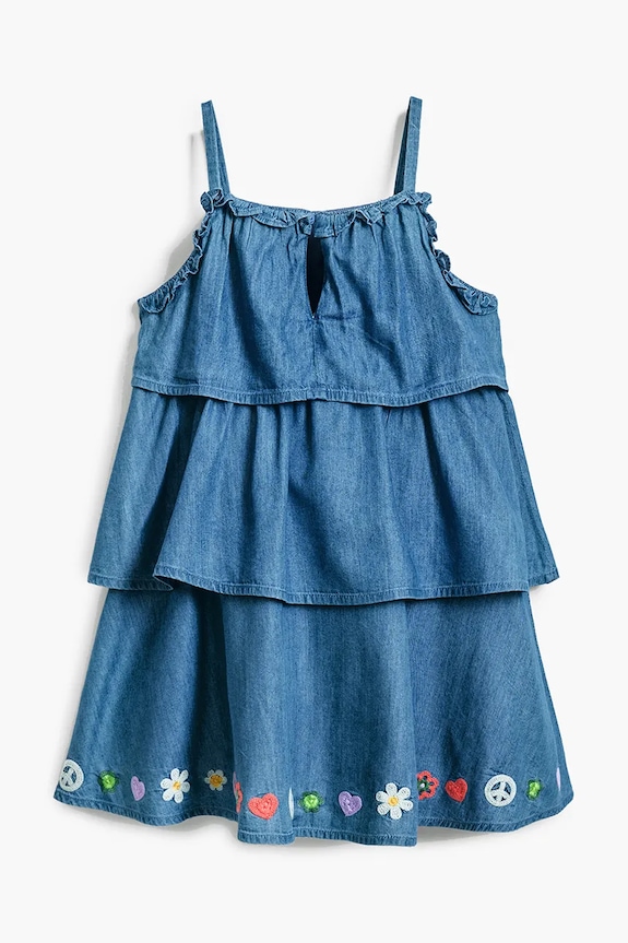 Deklice Otroška jeans obleka Desigual 25SGVW04 modra