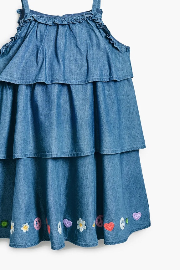 Otroška jeans obleka Desigual modra 25SGVW04