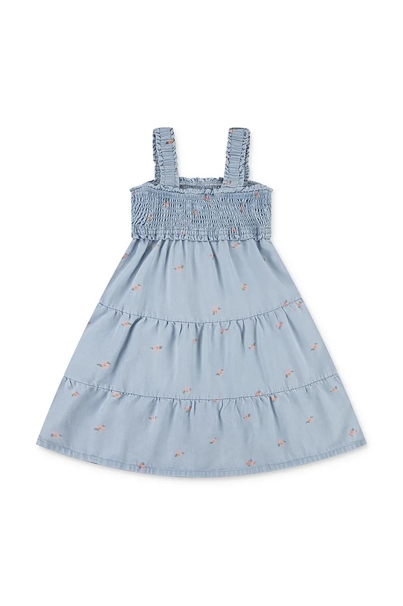 Dievčenské šaty Levi's BABY DOLL SMOCKED DRESS 3EM227 modrá SS25