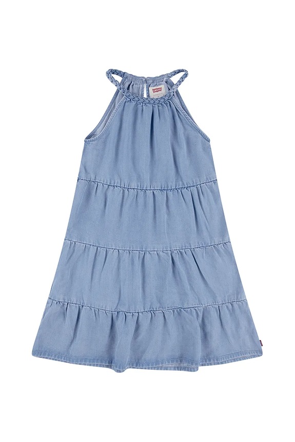 Levi's sukienka dziecięca HALTER TIERED DRESS 4EM228 niebieski SS25