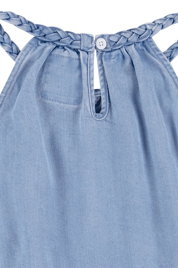 Levi's sukienka dziecięca HALTER TIERED DRESS 4EM228 niebieski