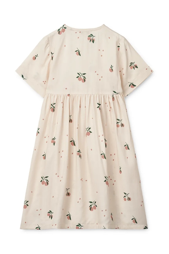 Djevojčice Dječja haljina Liewood Cleo Printed Shortsleeve Viscose Dress LW19802 bež