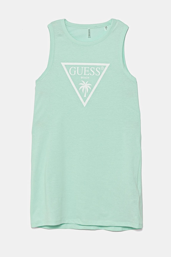 Guess rochie din bumbac pentru copii mini turcoaz J4GK35.JA914.PPYA