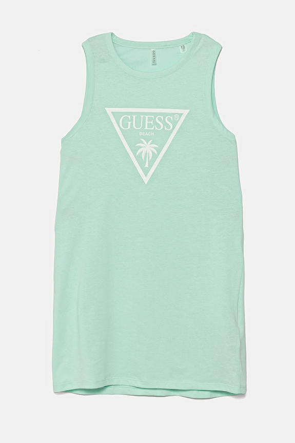 Guess rochie din bumbac pentru copii mini turcoaz J4GK35.JA914.PPYA