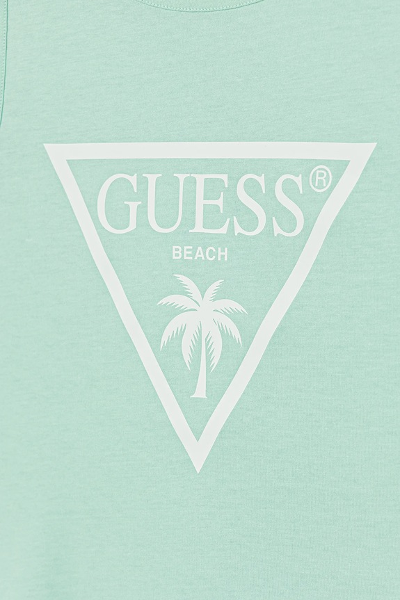Fete Guess rochie din bumbac pentru copii J4GK35.JA914.PPYA turcoaz