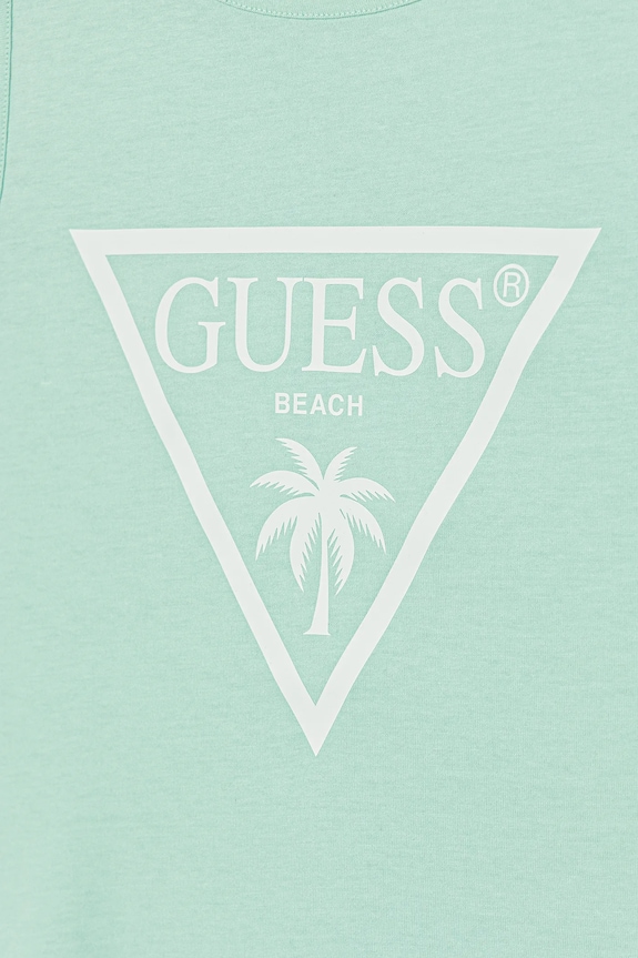Fete Guess rochie din bumbac pentru copii J4GK35.JA914.PPYA turcoaz