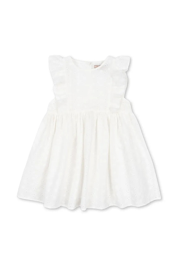 Хлопковое детское платье Konges Sløjd LACEY DRESS KS102284 белый SS25