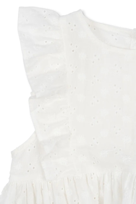 Хлопковое детское платье Konges Sløjd LACEY DRESS KS102284 белый