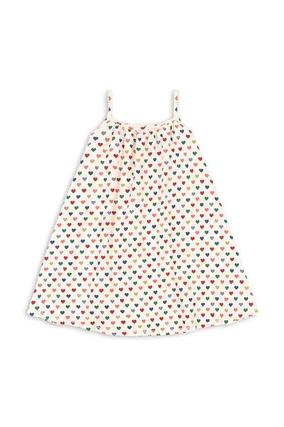 Konges Sløjd rochie BASIC STRAP DRESS GOTS midi bej KS103152