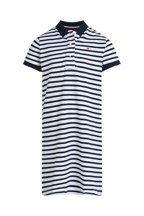 Tommy Hilfiger sukienka bawełniana dziecięca wzorzyste granatowy KG0KG08700.128.176.PPYA