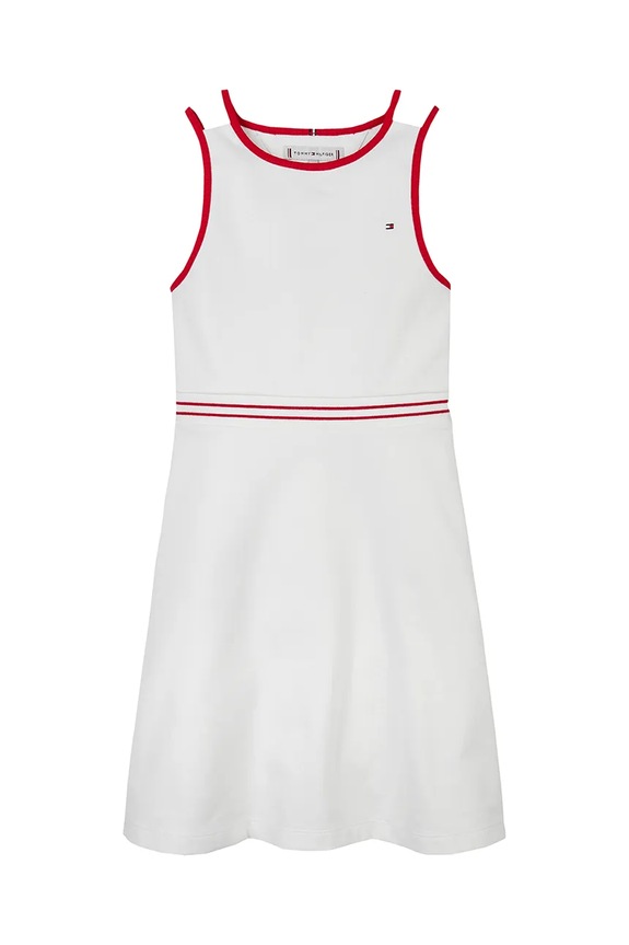 Tommy Hilfiger sukienka dziecięca KG0KG08483.PPYA biały SS25
