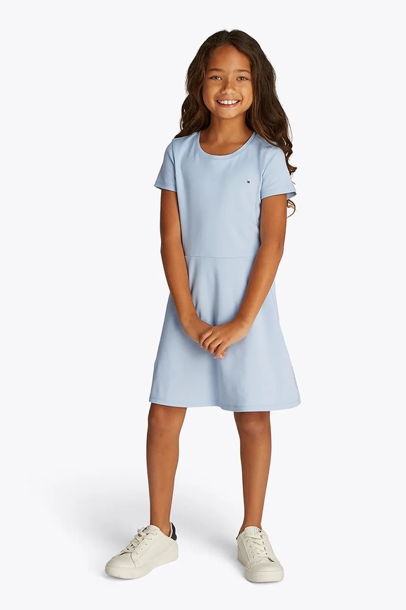 Tommy Hilfiger vestito di cotone bambina mini blu KG0KG08487.128.176.PPYA