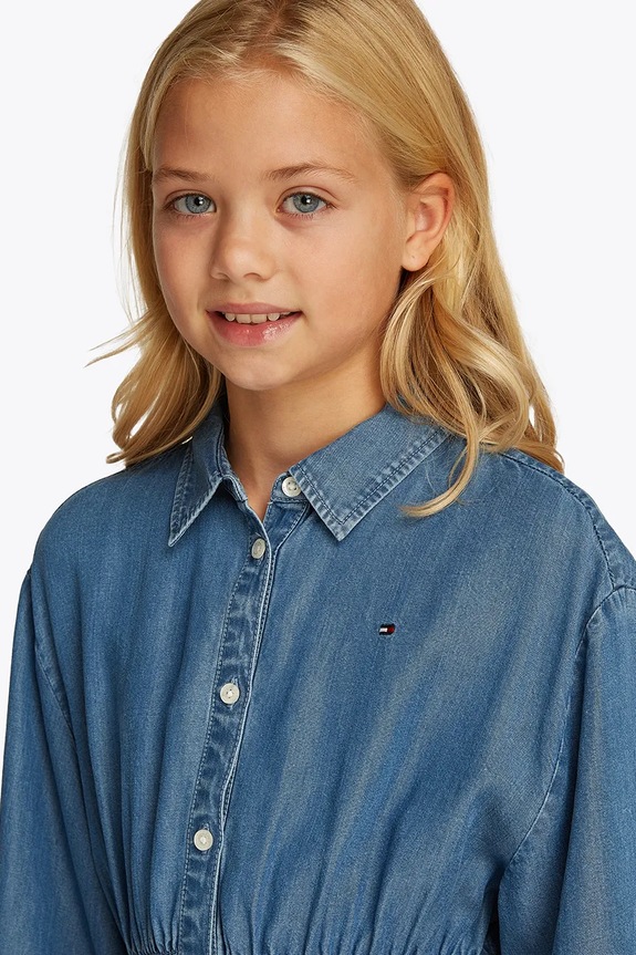 Dječja haljina Tommy Hilfiger plava KG0KG08567.128.176.PPYA