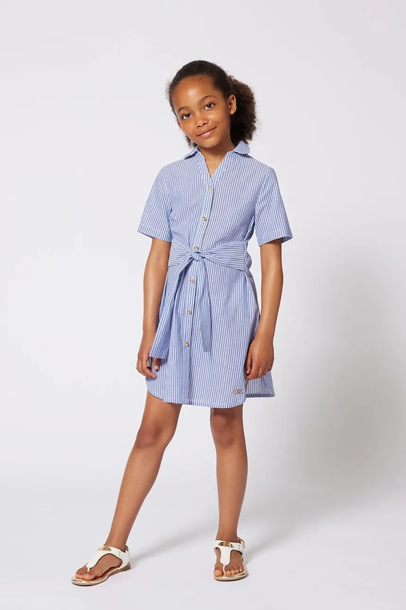 Dječja pamučna haljina Michael Kors kratki plava R30301.114.150