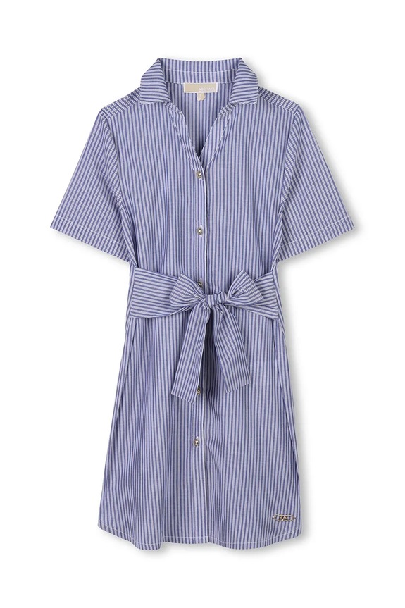 Dječja pamučna haljina Michael Kors R30301.114.150 plava SS25