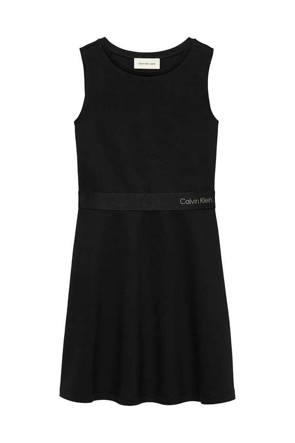 Calvin Klein Jeans sukienka dziecięca z elastanem czarny IG0IG02910.128.176.PPYA