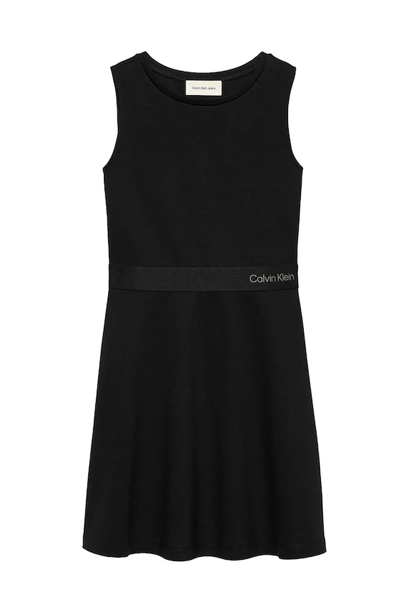 Calvin Klein Jeans sukienka dziecięca z elastanem czarny IG0IG02910.128.176.PPYA