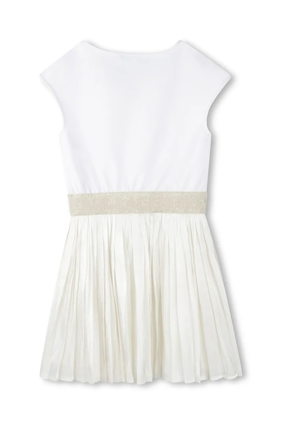 Dievčenské šaty Karl Lagerfeld Z30569.86.108 biela SS25