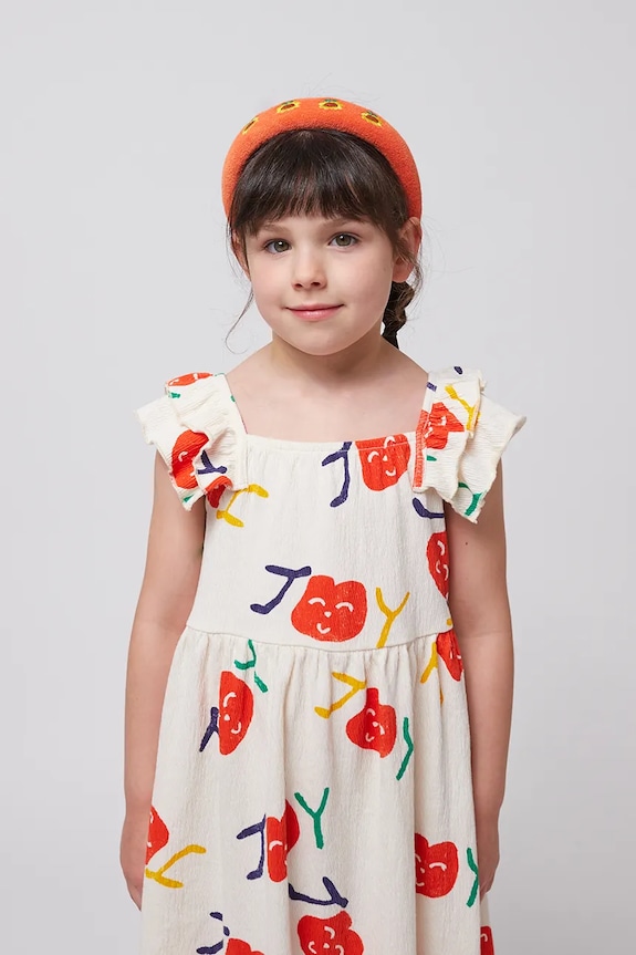 Bobo Choses vestito bambina Smiling 125AC138 bianco