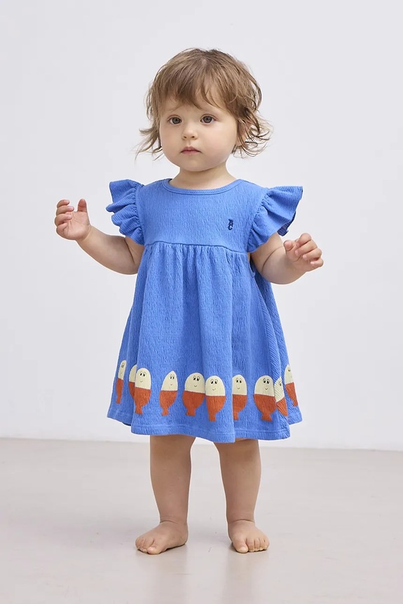 Bobo Choses rochie bebe Morning Egg mini albastru 125AB119