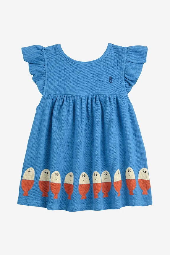 Bobo Choses rochie bebe Morning Egg 125AB119 albastru SS25