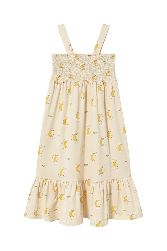 Κοριτσίστικα Παιδικό βαμβακερό φόρεμα Tinycottons MIDNIGHT SUN DRESS SS25.022 μπεζ