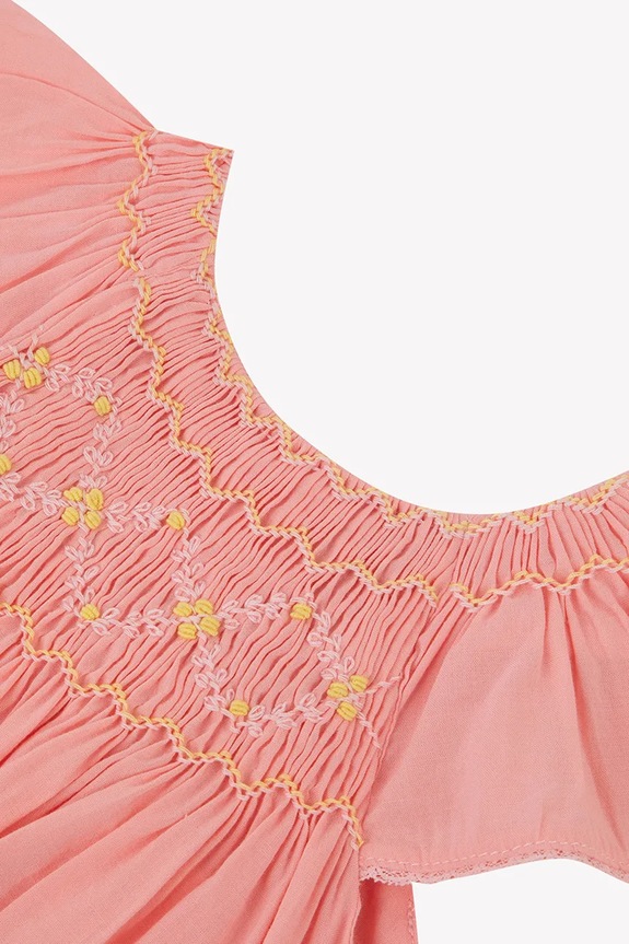 Deklice Otroška bombažna obleka Tartine et Chocolat CA30161.104 roza