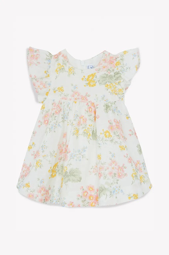 Lanena haljina za bebe Tartine et Chocolat CA30041.80.94 narančasta SS25