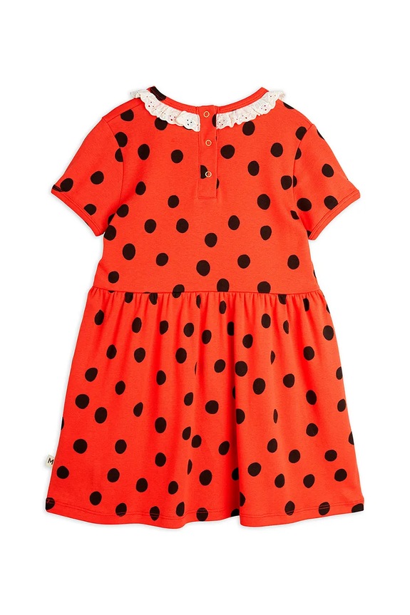 Dziewczynka Mini Rodini sukienka bawełniana dziecięca Dots 2525010042 czerwony