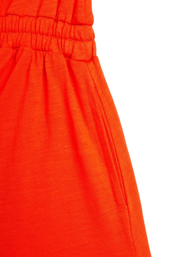 Dievčenské bavlnené šaty Mini Rodini Note 2525012142 oranžová