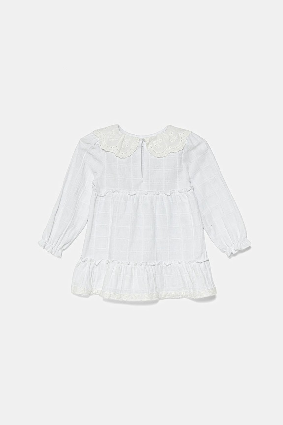 Jamiks rochie din bumbac pentru copii KORDELIA I KORDELIA.I.Suk.JWH010.G alb SS25