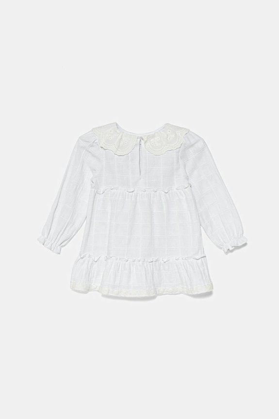 Jamiks rochie din bumbac pentru copii KORDELIA I KORDELIA.I.Suk.JWH010.G alb SS25