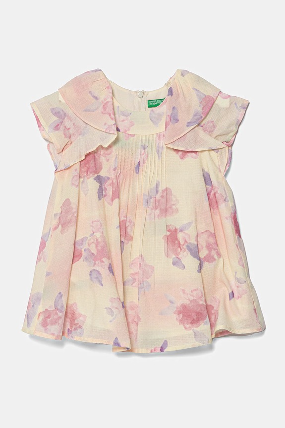 Παιδικό βαμβακερό φόρεμα United Colors of Benetton βαμβάκι ροζ 4HYUGV02B.P.Seasonal