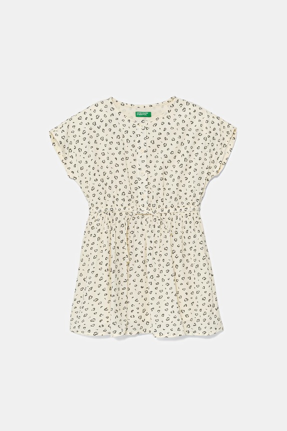 Otroška obleka United Colors of Benetton Mini bež 4KEUGV02D.P.Seasonal