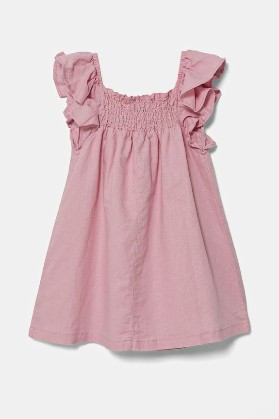 Dječja lanena suknja United Colors of Benetton 43WBGV026.P.Seasonal roza SS25