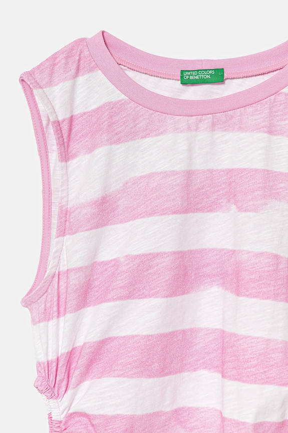Dievča Dievčenské bavlnené šaty United Colors of Benetton 3SL3CV013.G.Seasonal ružová