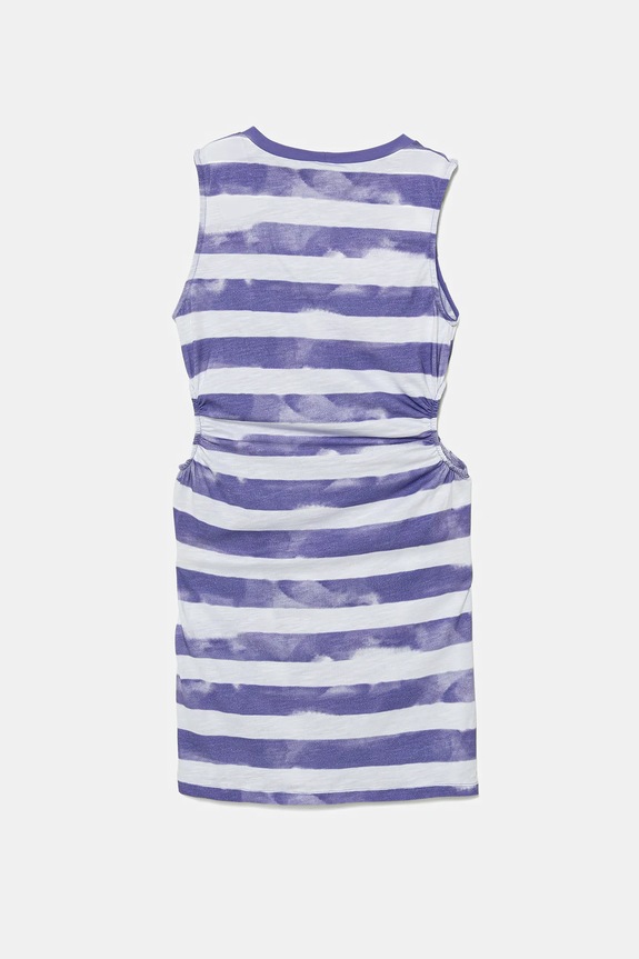 Dievčenské bavlnené šaty United Colors of Benetton 3SL3CV013.G.Seasonal fialová SS25