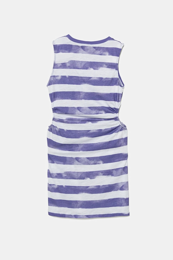 Dievčenské bavlnené šaty United Colors of Benetton 3SL3CV013.G.Seasonal fialová SS25