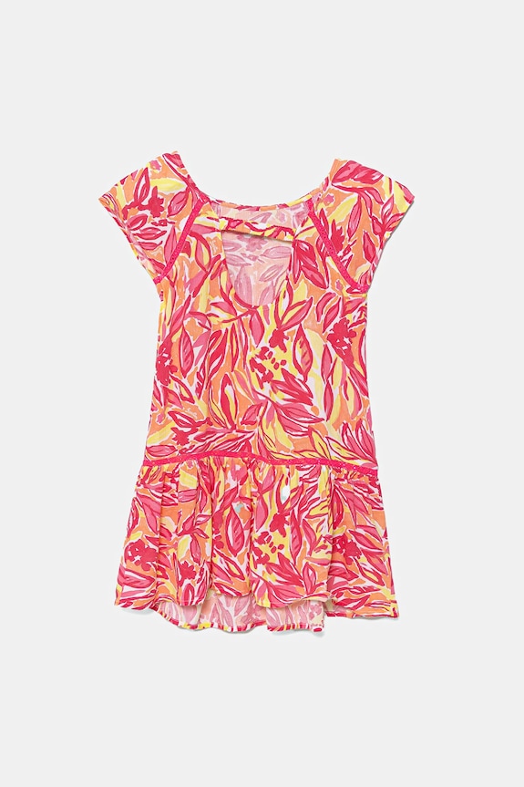 United Colors of Benetton rochie fete 4UIACV03G.G.Seasonal roz SS25