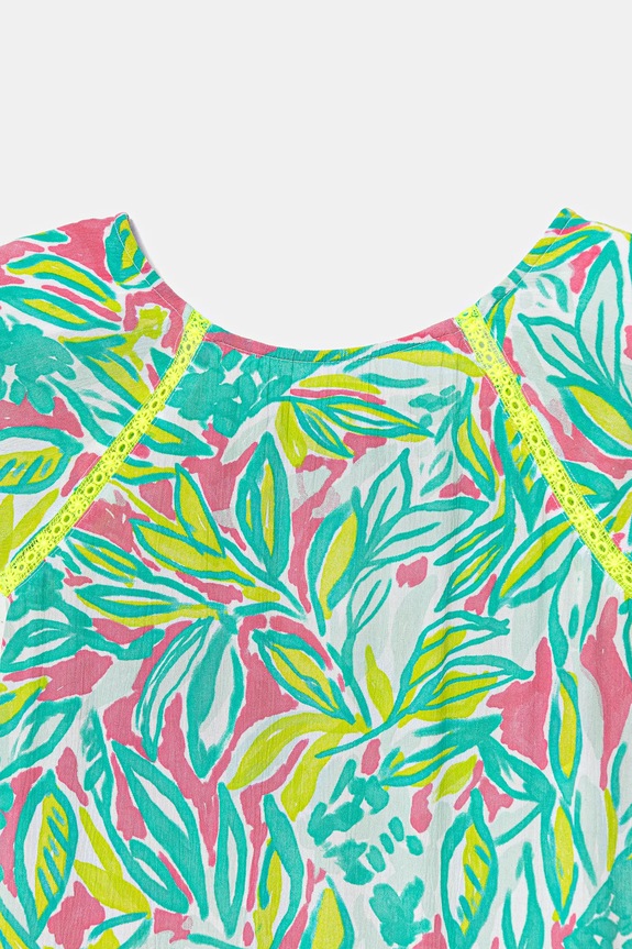 Dievča Dievčenské šaty United Colors of Benetton 4UIACV03G.G.Seasonal tyrkysová