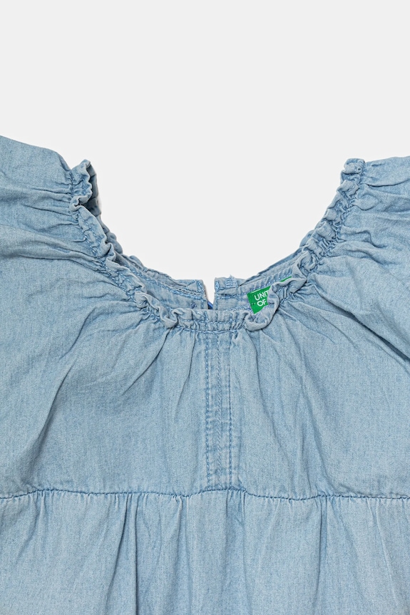 Dievča Dievčenské bavlnené šaty United Colors of Benetton 4DHJGV02H.P.Seasonal modrá