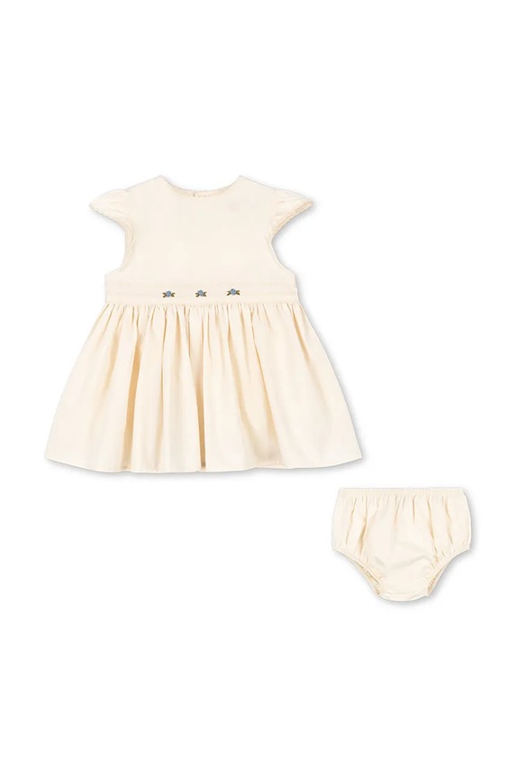Konges Sløjd baba pamut ruha CELEBRATION AALIYAH BABY SET GOTS KS103577 bézs SS25