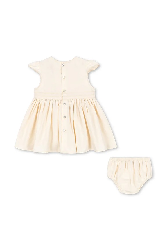 Lány Konges Sløjd baba pamut ruha CELEBRATION AALIYAH BABY SET GOTS KS103577 bézs