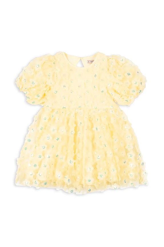 Konges Sløjd sukienka dziecięca EASTER SALLY DRESS tkanina żółty KS103557