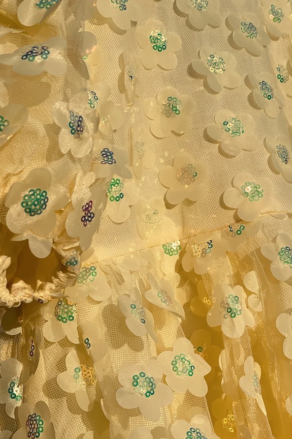 Konges Sløjd sukienka dziecięca EASTER SALLY DRESS KS103557 żółty