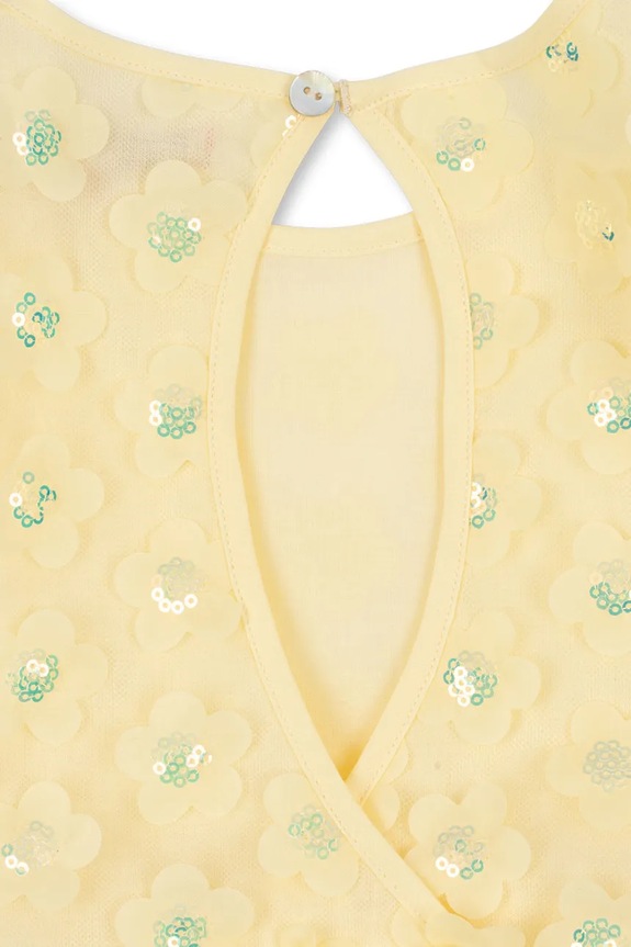 Dziewczynka Konges Sløjd sukienka dziecięca EASTER SALLY DRESS KS103557 żółty
