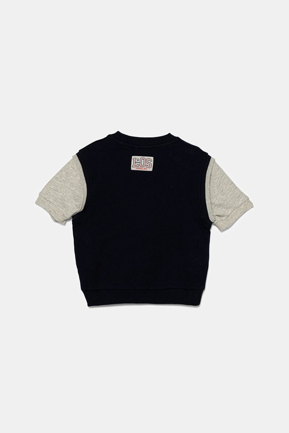 United Colors of Benetton hanorac de bumbac pentru copii 3BC1G10IN.P.Seasonal bleumarin SS25